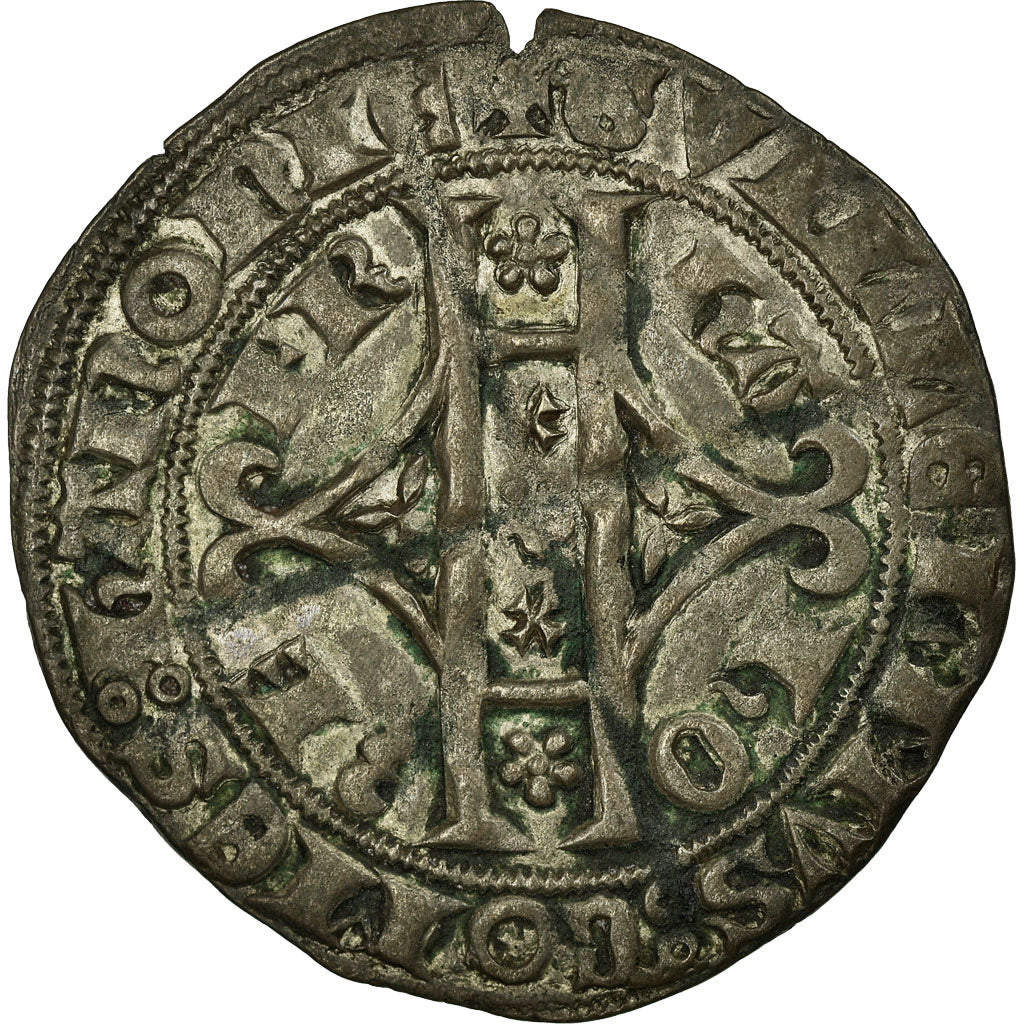 Coin, France, Double Gros, Valenciennes, EF(40-45), Silver, Boudeau:2130