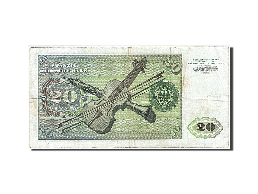 Banknote, GERMANY - FEDERAL REPUBLIC, 20 Deutsche Mark, 1970, 1970-01-02