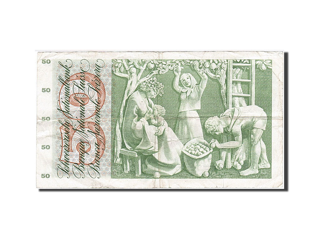 Switzerland, 50 Franken, 1954, KM:48n, 1974-02-07, VF(20-25), 47V66285