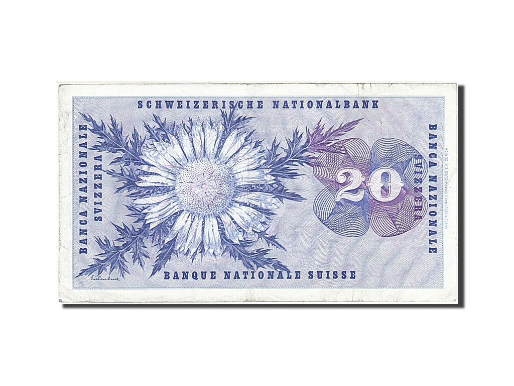 Banknote, Switzerland, 20 Franken, 1974, 1974-02-07, KM:46v, EF(40-45)