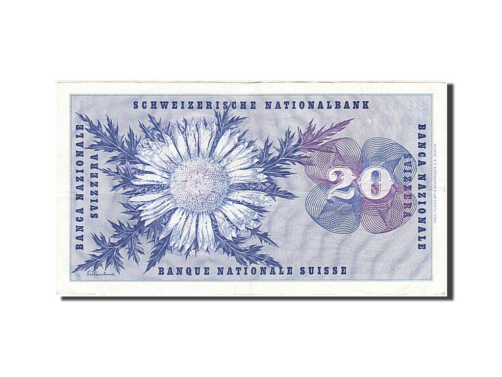Switzerland, 20 Franken, 1974-02-07, KM:46v, EF(40-45), 103N 059678