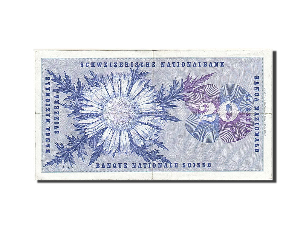 Banknote, Switzerland, 20 Franken, 1976, 1976-04-09, KM:46w, EF(40-45)