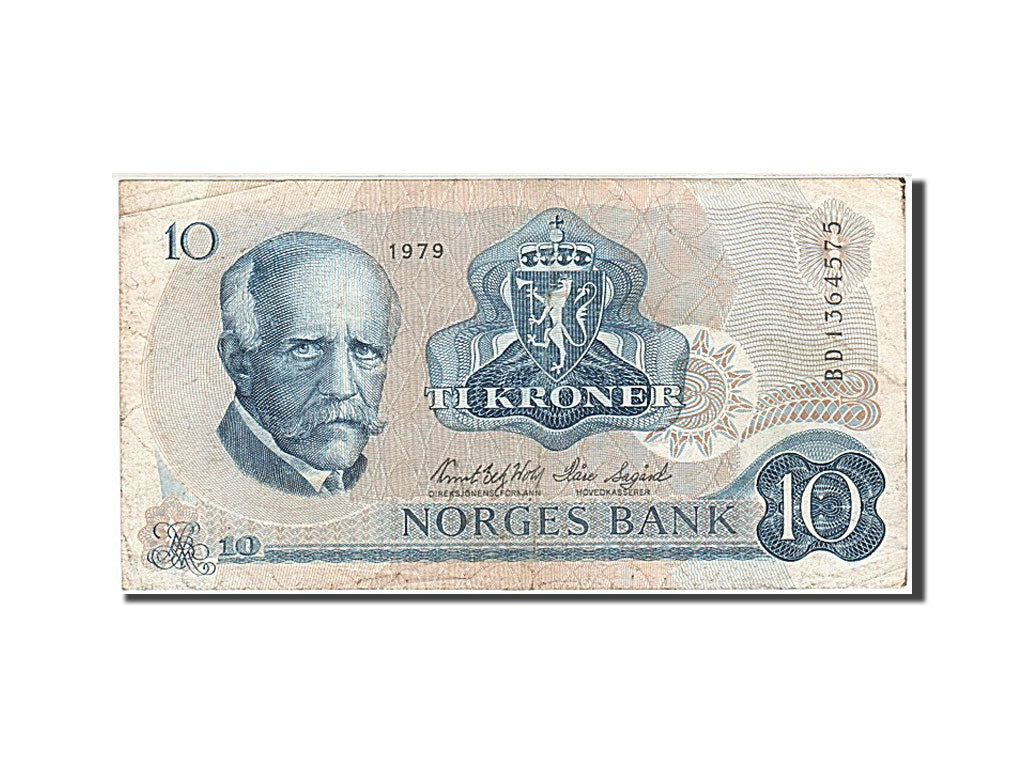 Norway, 10 Kroner, 1979, KM:36c, EF(40-45), BD 1364575