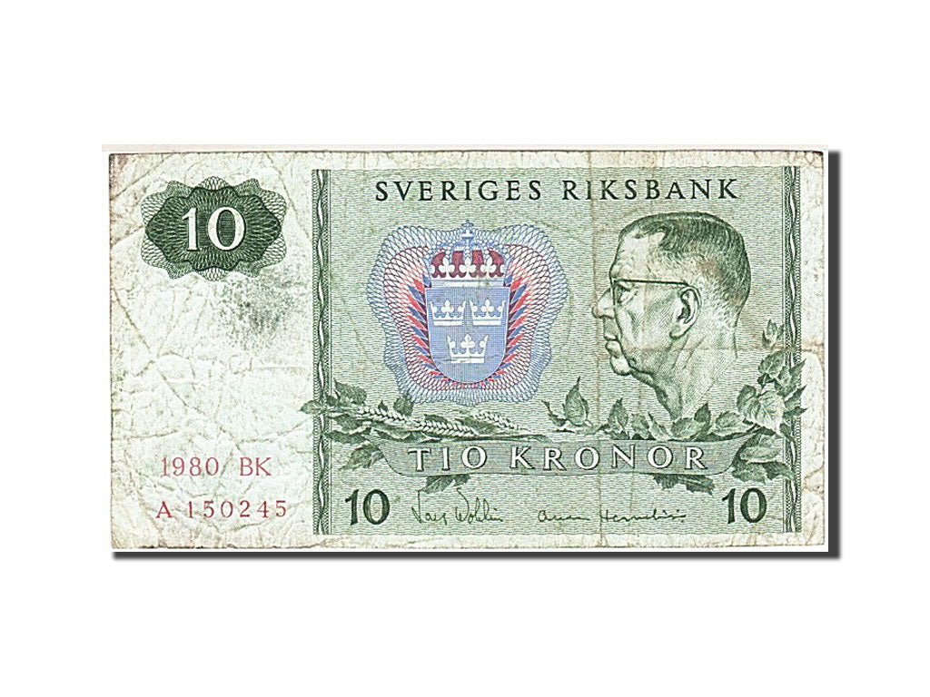 Sweden, 10 Kronor, 1980, 1980, KM:52e, TB, BK A 150245
