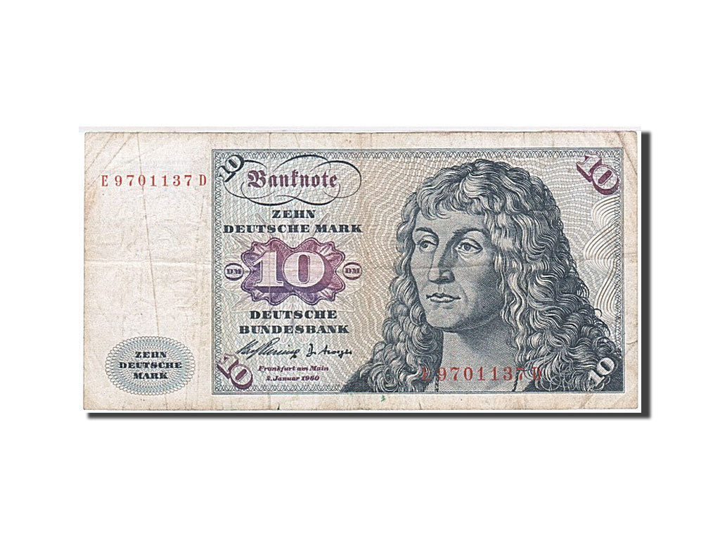 GERMANY - FEDERAL REPUBLIC, 10 Deutsche Mark, 1960, KM:19a, 1960-01-02, TB, E...