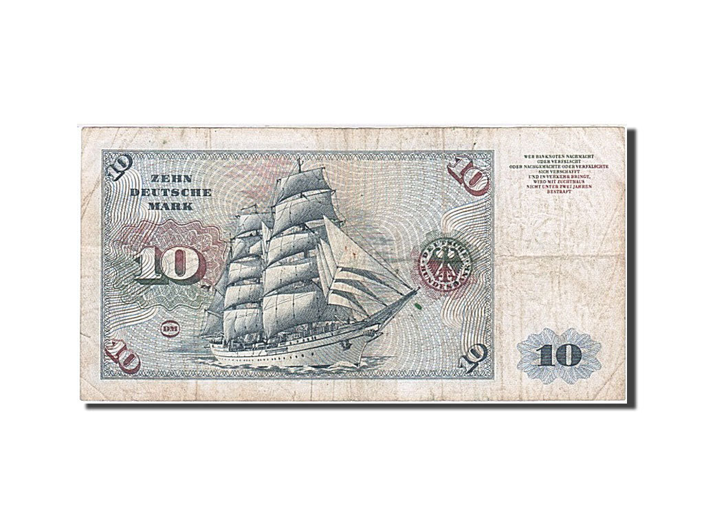 GERMANY - FEDERAL REPUBLIC, 10 Deutsche Mark, 1960, KM:19a, 1960-01-02, TB, E...