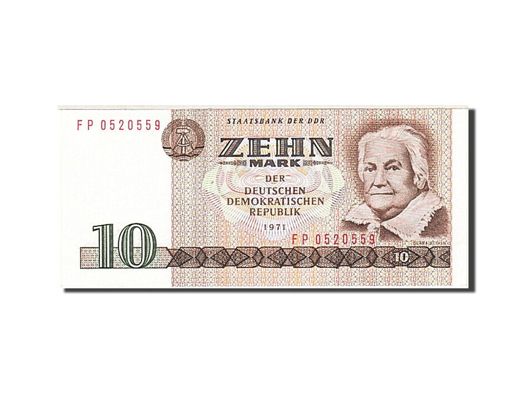 Banknote, Germany - Democratic Republic, 10 Mark, 1971, 1971, KM:28a, UNC(63)