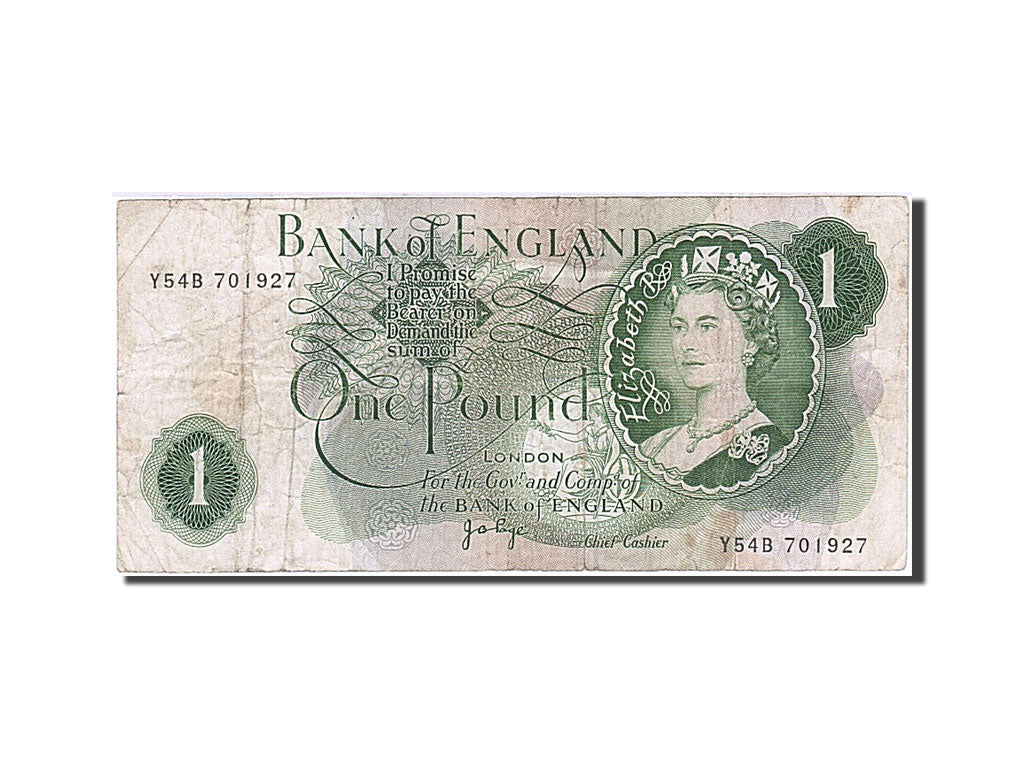 Great Britain, 1 Pound, 1970, KM:374g, 1970-1977, VG(8-10), Y54B 701927