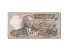 Banconote, Tunisia, 10 Dinars, 1986, KM:84, 1986-03-20, B+