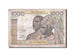 Billet, West African States, 1000 Francs, 1961-1965, Undated, KM:203Bm, TB