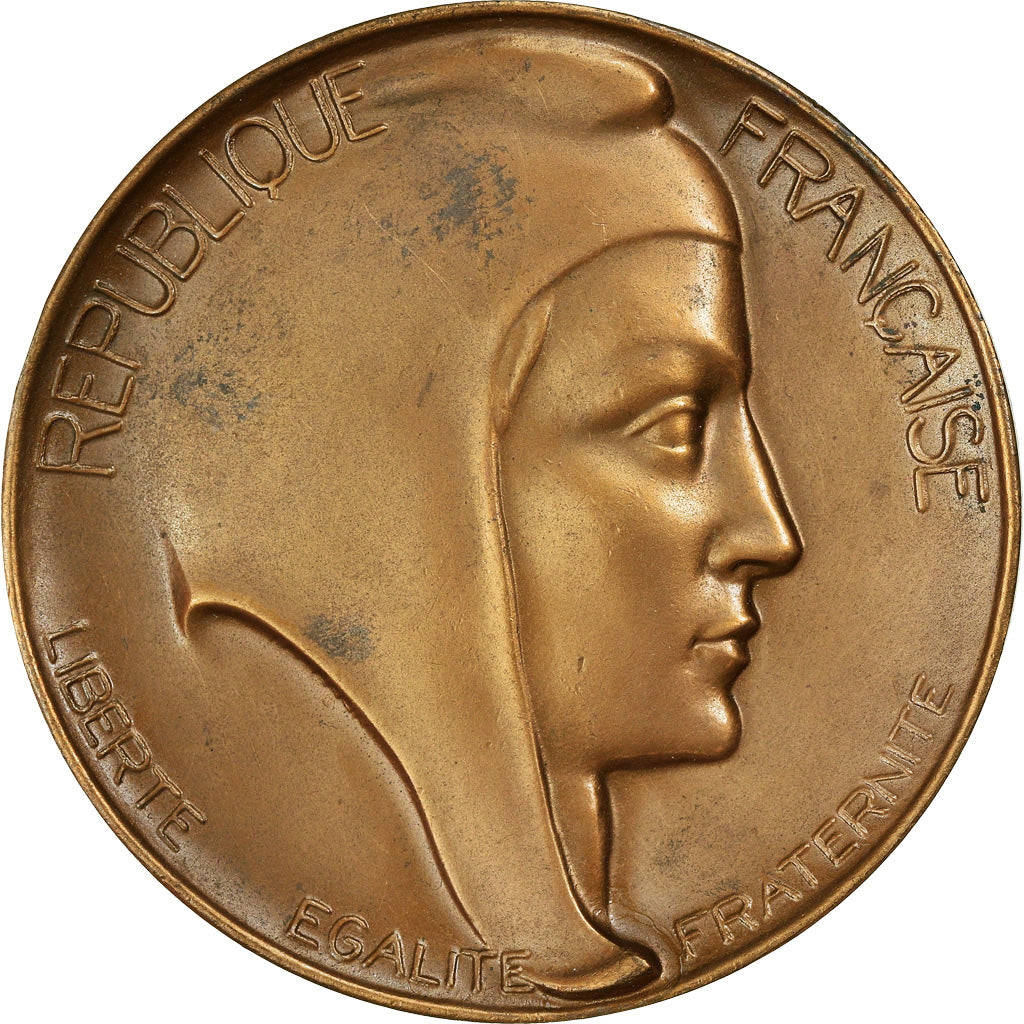 Francja, Medal, Marianne, Offert par B. Catry, Député, Undated, Dubois.H