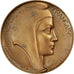 Francja, Medal, Marianne, Offert par B. Catry, Député, Undated, Dubois.H