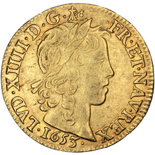 Münze, Frankreich, Louis XIV, Louis d'or à la mèche longue, 1653, Amiens