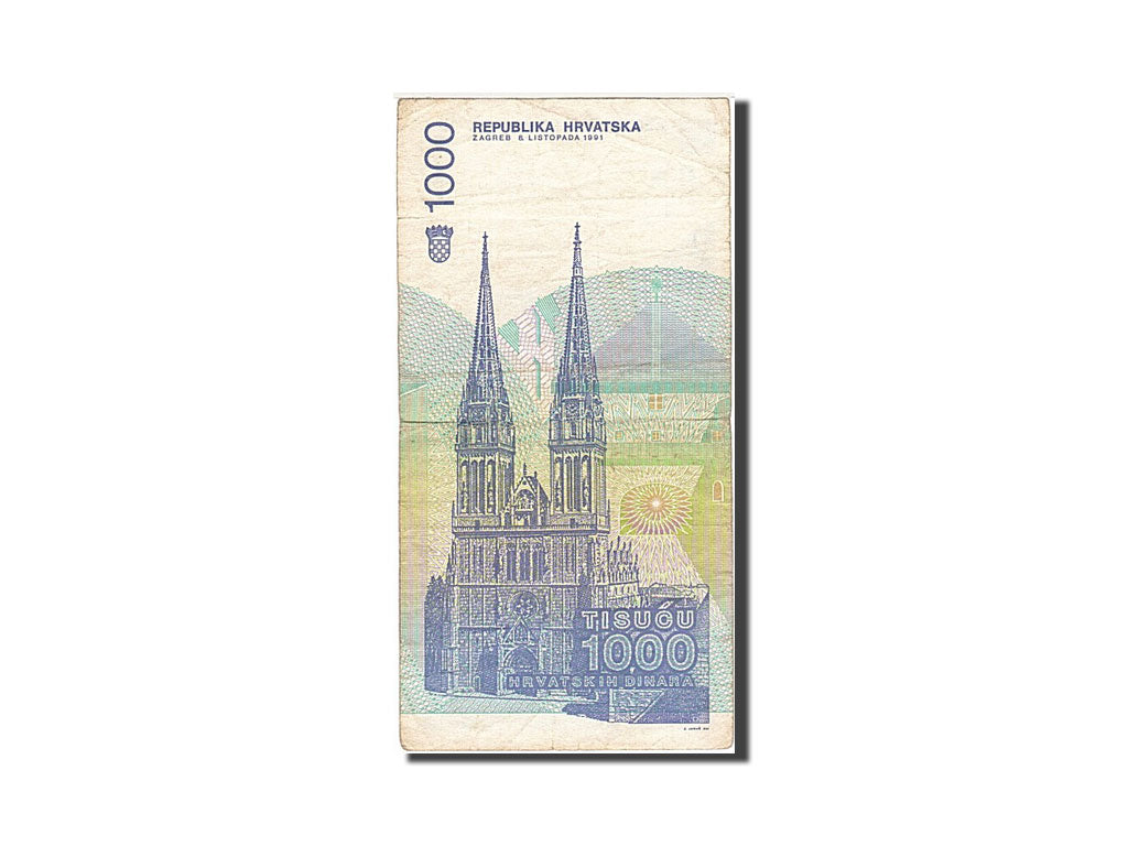 Banknote, Croatia, 1000 Dinara, 1991, 1991-10-08, KM:22a, VF(30-35)