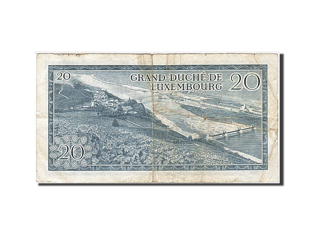 Luxembourg, 20 Francs, 1966, KM:54a, 1966-03-07, VF(20-25)