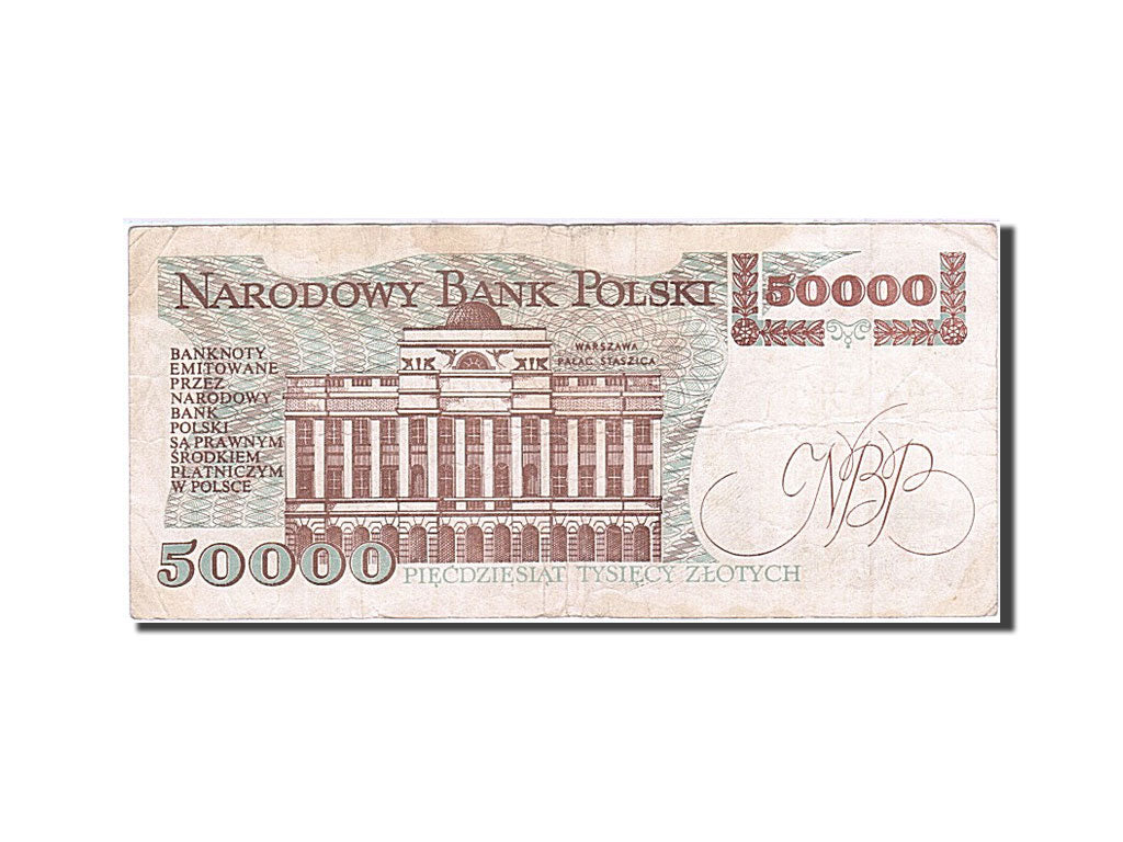Poland, 50,000 Zlotych, 1989, KM:153a, 1989-12-01, EF(40-45)