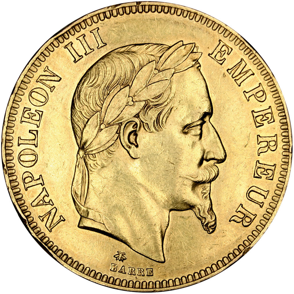 FRANCE, Napoléon III, 100 Francs, 1869, Paris, KM #802.1, AU(55-58), Gold, G...
