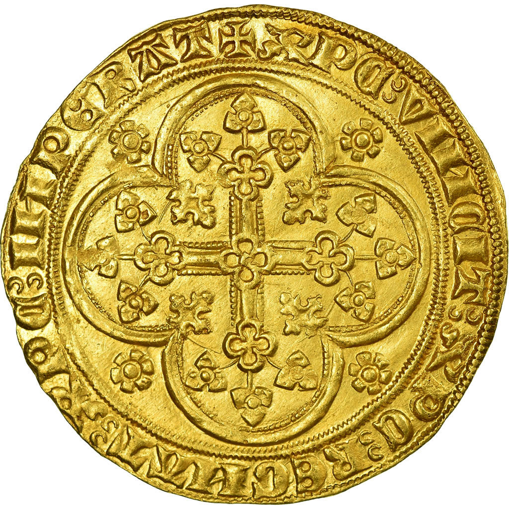 Coin, France, Louis II de Mâle, Ecu d'or, Gent, AU(55-58), Gold, Boudeau:2226