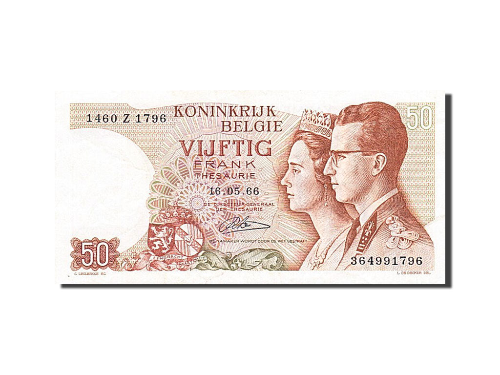 Belgium, 50 Francs, 1966, KM:139, 1966-05-16, UNC(60-62)