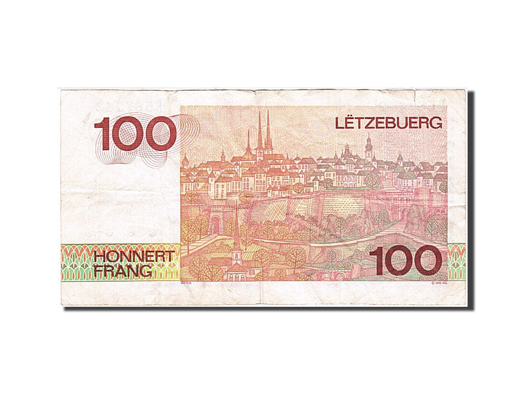 Luxembourg, 100 Francs, 1985-1993, KM:58b, Undated, VF(20-25)