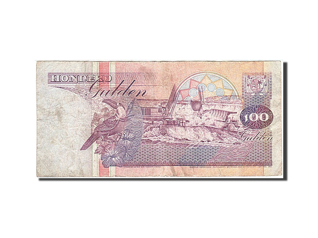 Suriname, 100 Gulden, 1991-1997, KM:139a, 1991-07-09, MB