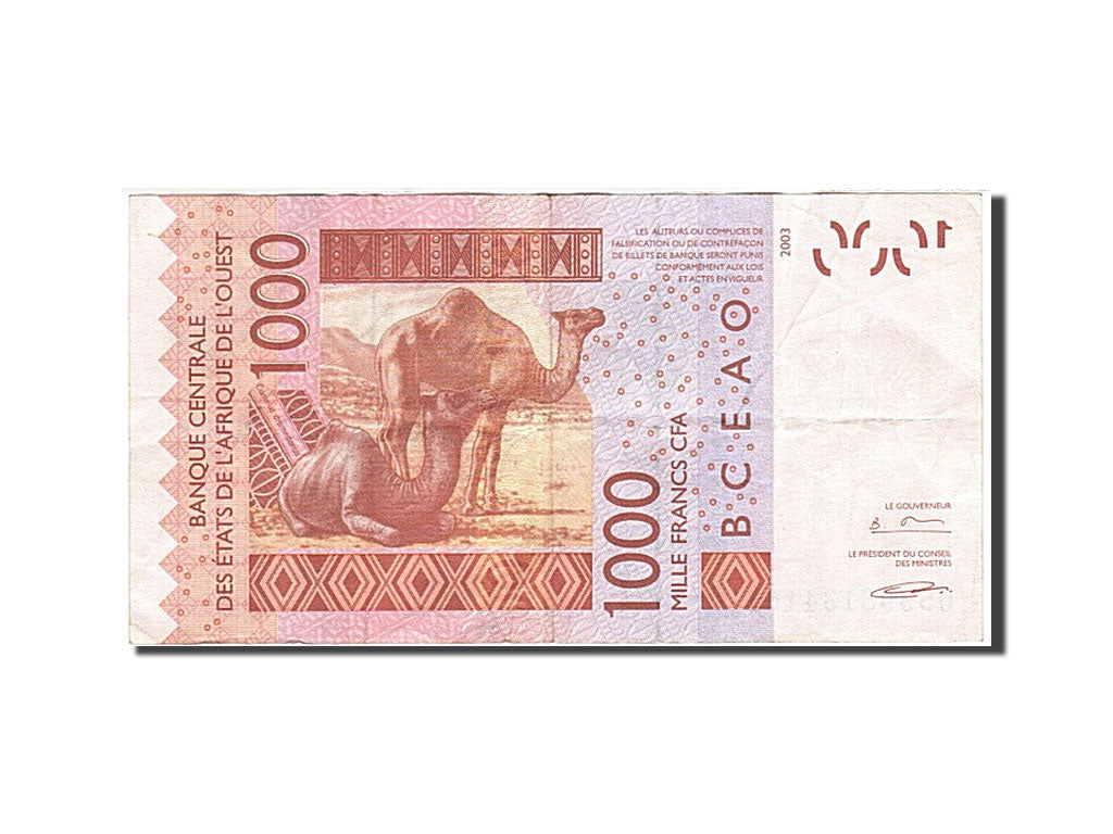 West African States, 1000 Francs, 2003, KM:115Aa, 2003, EF(40-45)