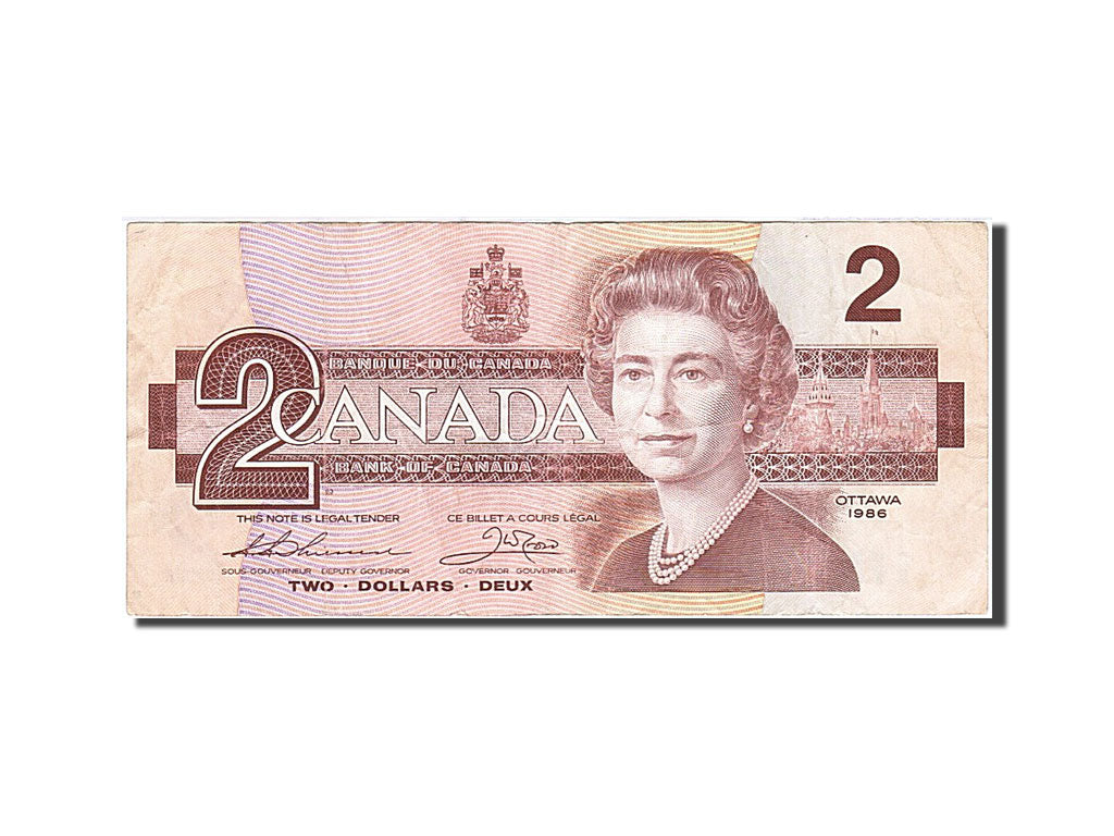 Canada, 2 Dollars, 1986-1991, KM:94b, 1986, EF(40-45)