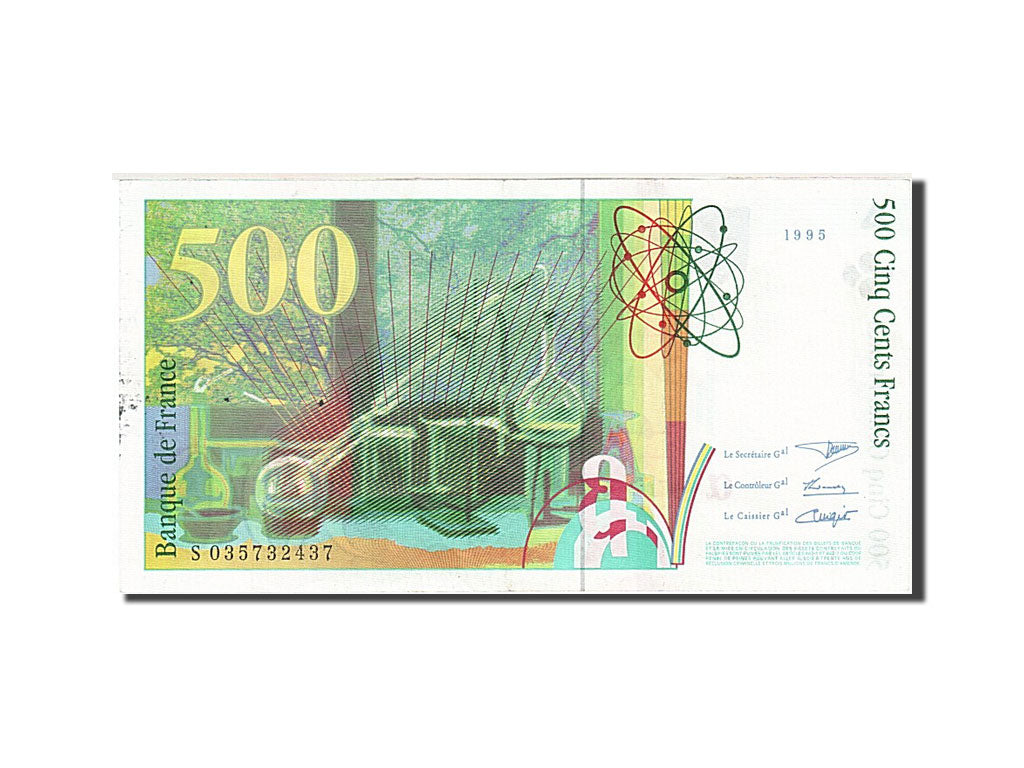 France, 500 Francs, 1993, KM:160a, 1995, AU(55-58)