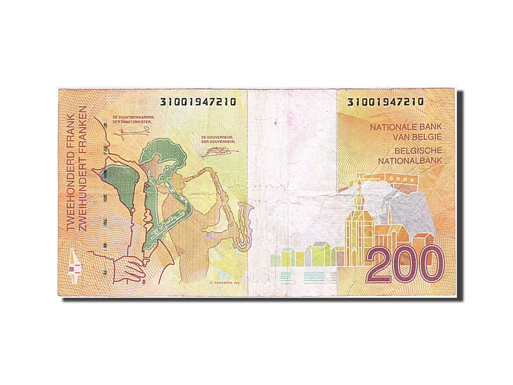 Belgium, 200 Francs, 1994-1997, KM:148, Undated 1995, EF(40-45)