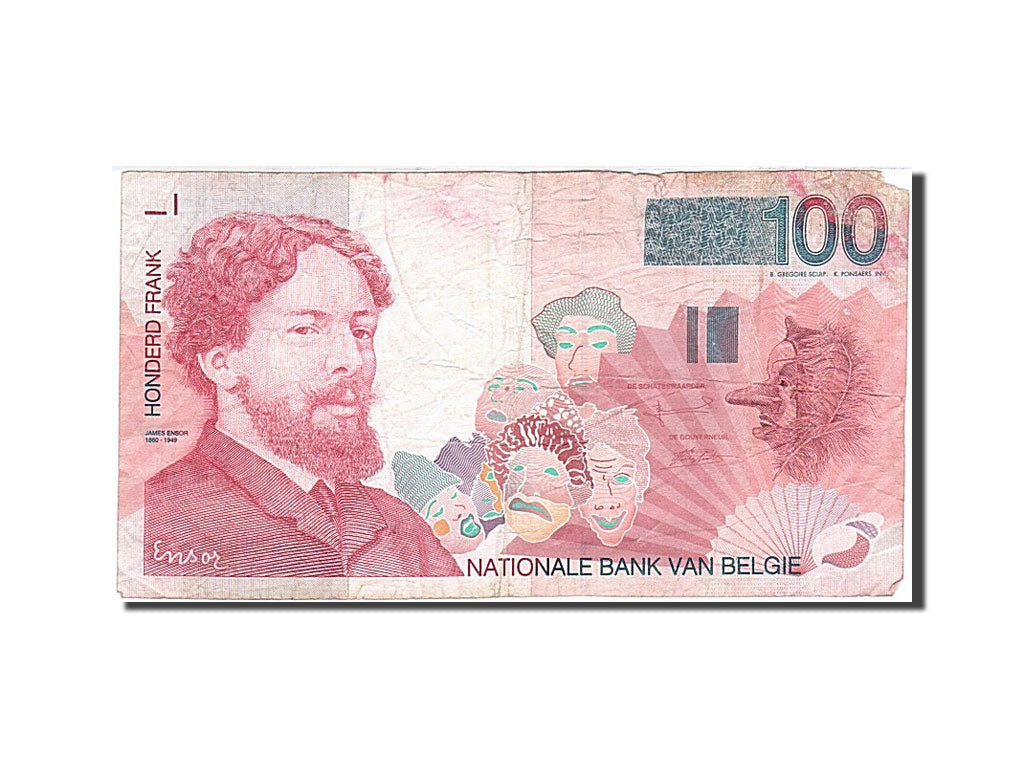 Belgium, 100 Francs, 1994-1997, KM:147, Undated (1995-2001), VG(8-10)