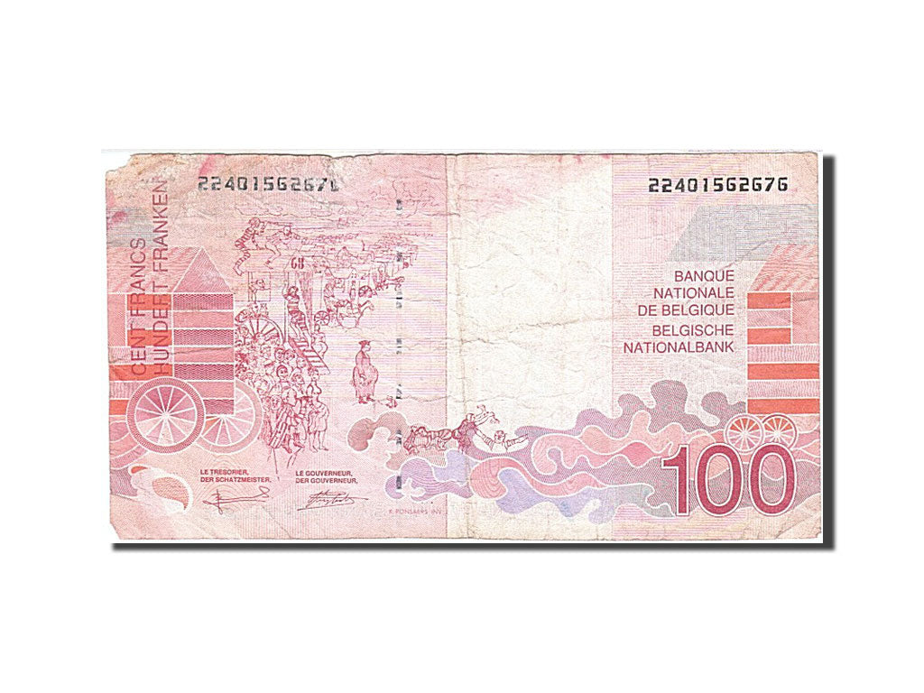 Belgium, 100 Francs, 1994-1997, KM:147, Undated (1995-2001), VG(8-10)