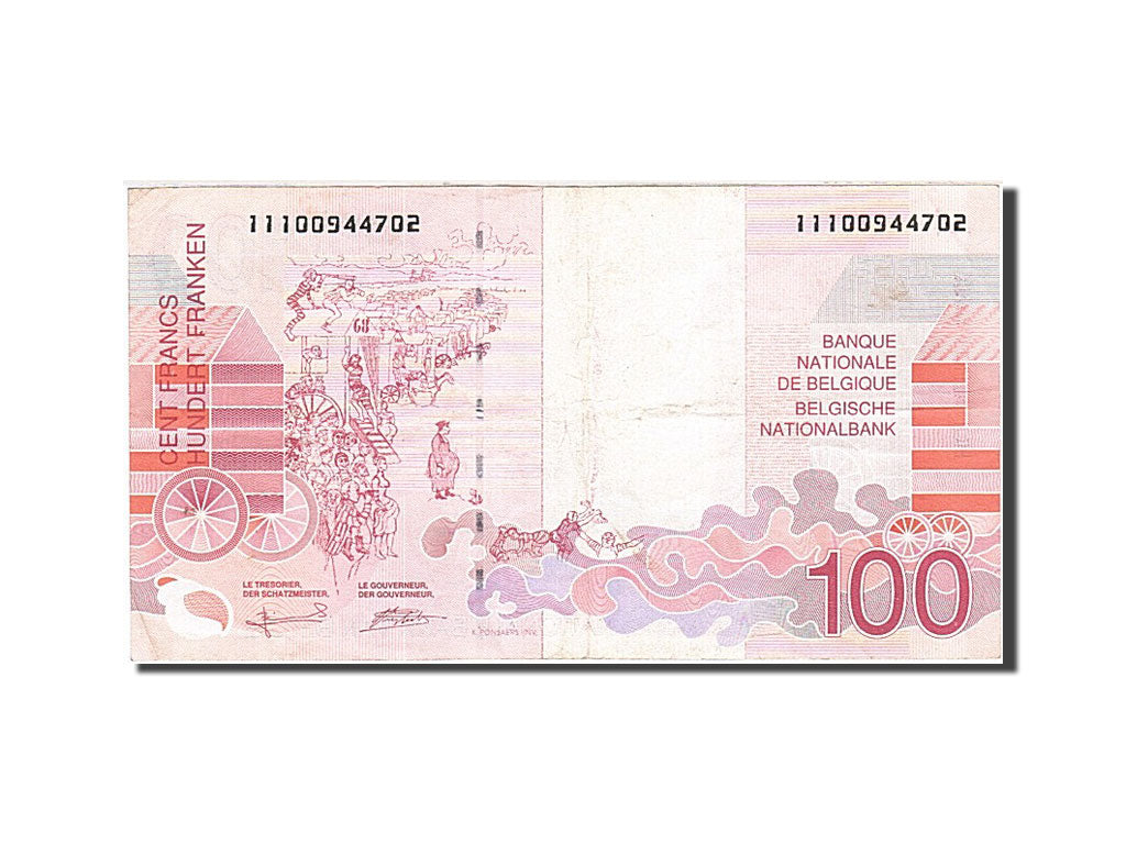 Banknote, Belgium, 100 Francs, 1994-1997, Undated (1995-2001), KM:147, AU(50-53)