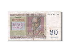 Banknote, Belgium, 20 Francs, 1950-1956, 1956-04-03, KM:132b, EF(40-45)