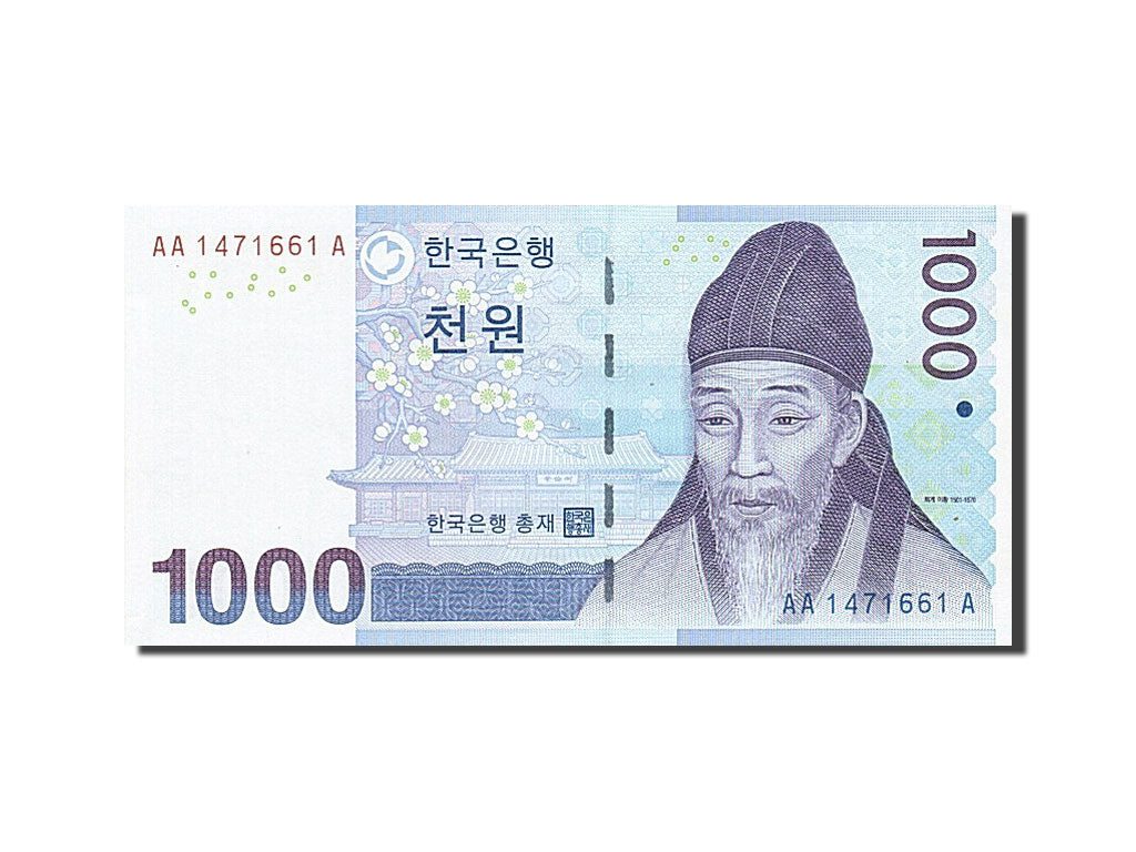 South Korea, 1000 Won, 2006-2007, 2007, KM:54a, UNC(65-70)