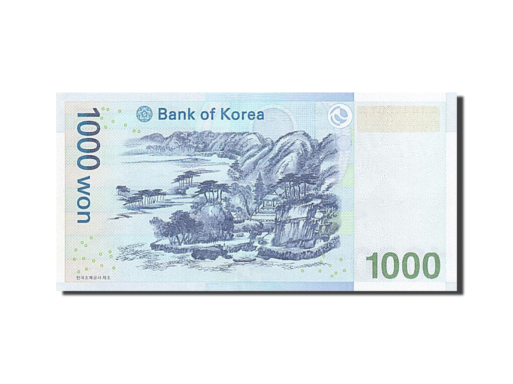 South Korea, 1000 Won, 2006-2007, 2007, KM:54a, UNC(65-70)