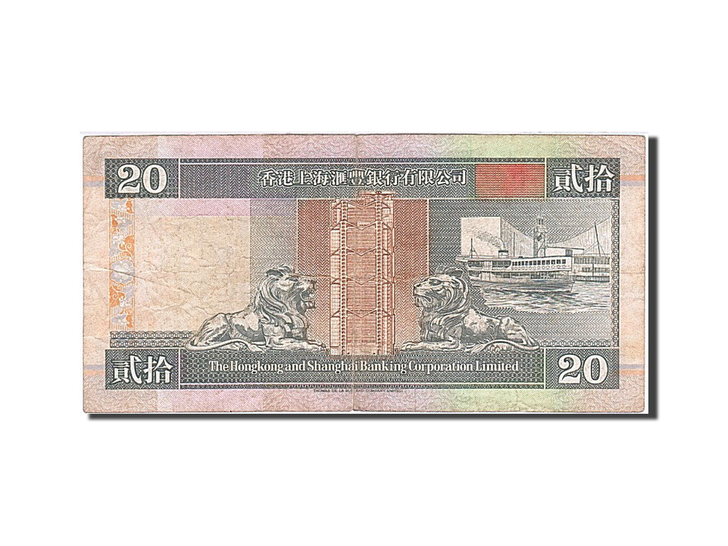 Hong Kong, 20 Dollars, 1993-1995, 1994-01-01, KM:201a, VF(20-25)
