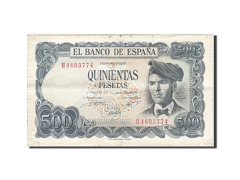 Billet, Espagne, 500 Pesetas, 1970-1971, 1971-07-23, KM:153a, TB