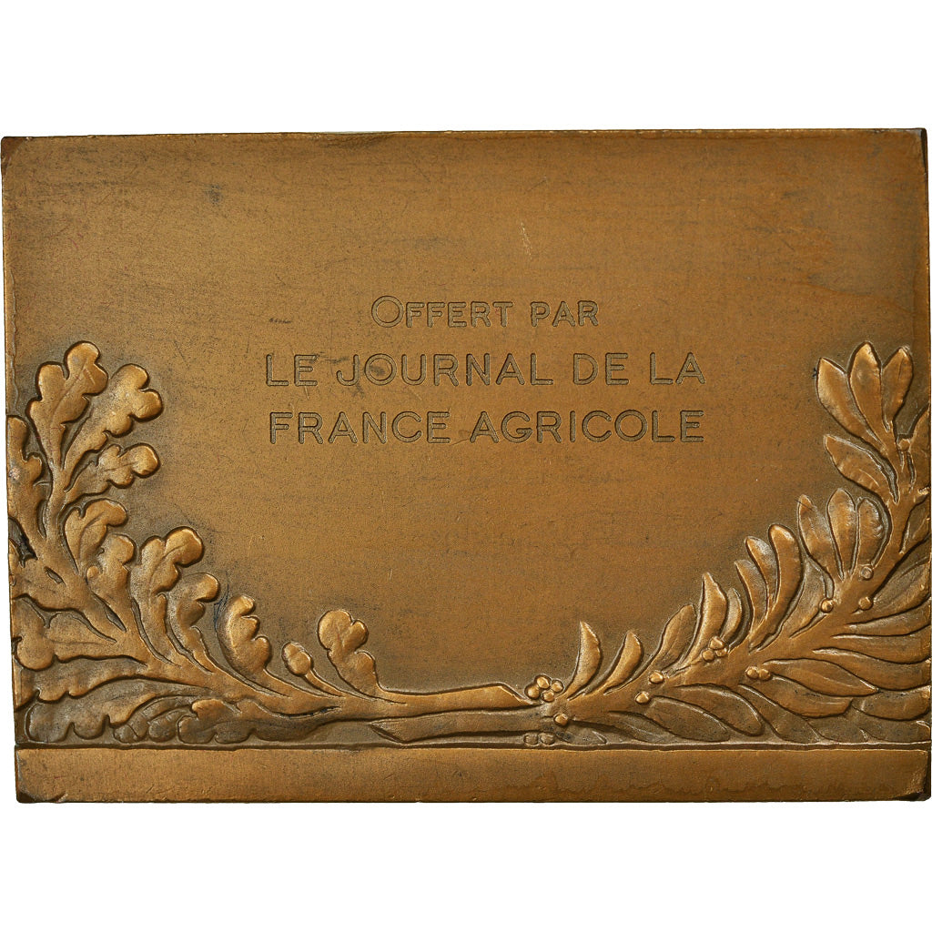France, Médaille, Offert par le Journal France Agricole, Vache, Delandre, SPL