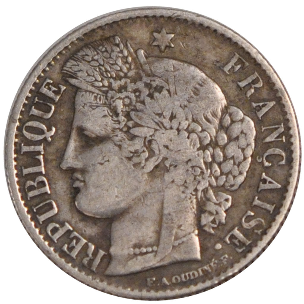 FRANCE, Cérès, 20 Centimes, 1851, Paris, KM #758.1, VF(30-35), Silver, Gadoury #