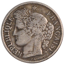 FRANCE, Cérès, 20 Centimes, 1851, Paris, KM #758.1, VF(30-35), Silver, Gadoury #