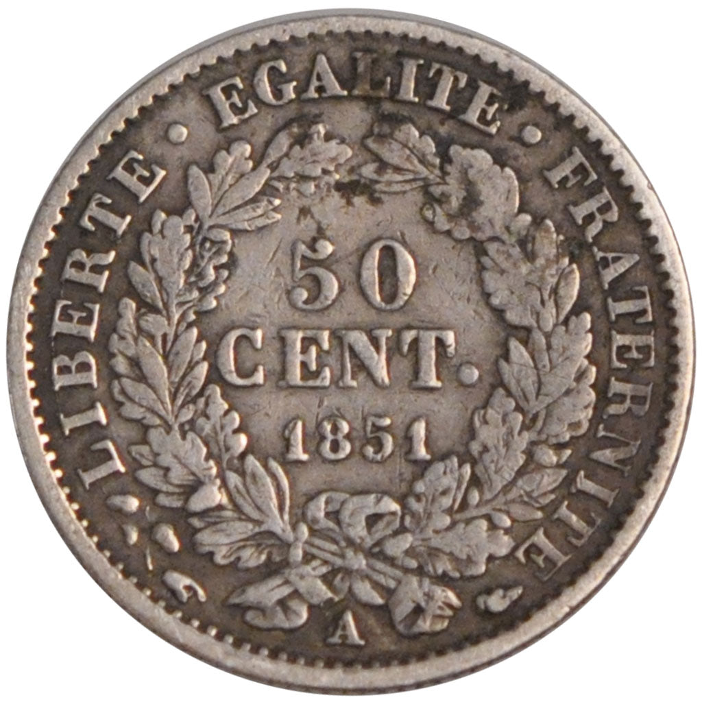 FRANCE, Cérès, 20 Centimes, 1851, Paris, KM #758.1, VF(30-35), Silver, Gadoury #