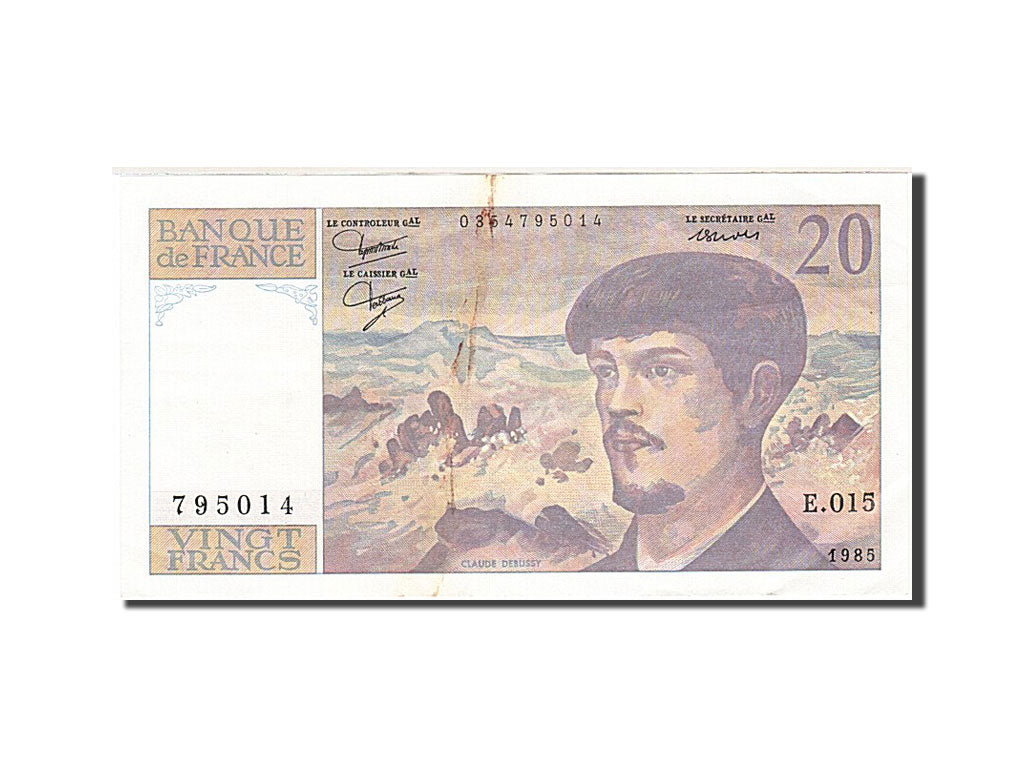 France, 20 Francs, 1980, KM:151a, 1985, AU(50-53), Fayette:66.6