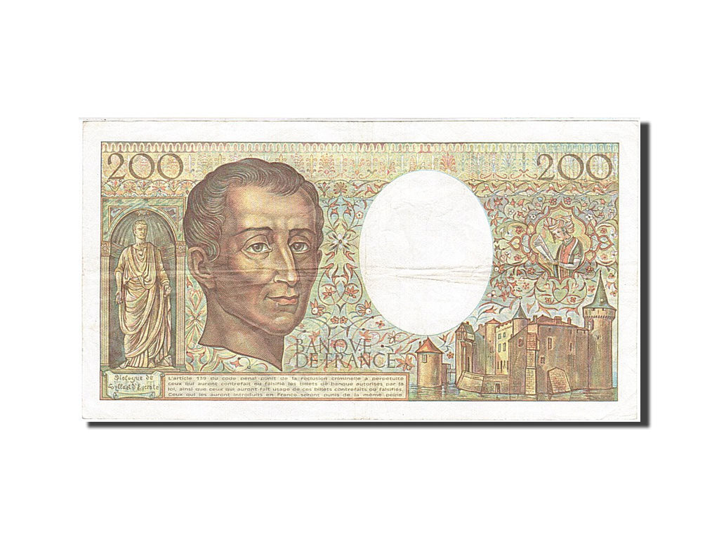 Banknote, France, 200 Francs, 1981, 1983, EF(40-45), Fayette:70.3, KM:155a