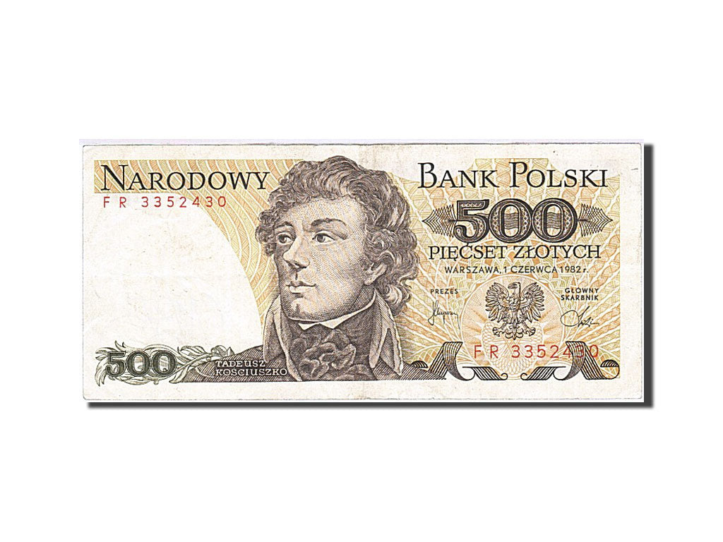 Pologne, 500 Zlotych, 1974-1982, KM:145d, 1982-06-01, SUP