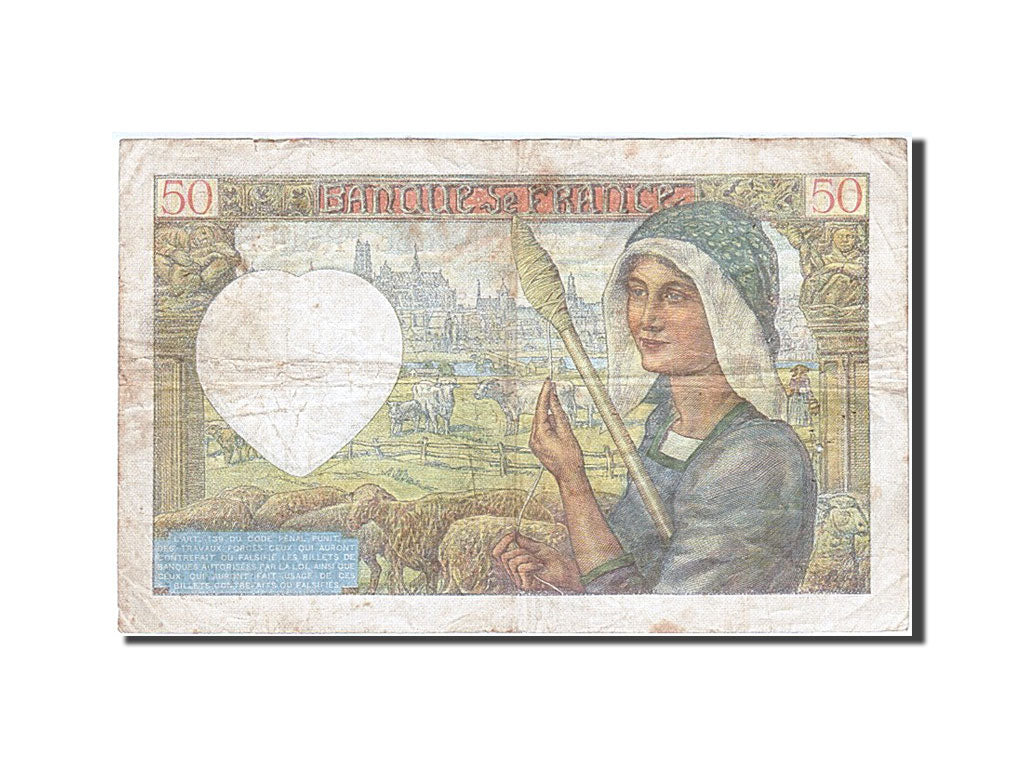 Banknote, France, 50 Francs, 1941, 1941-05-15, VF(20-25), Fayette:19.11, KM:93