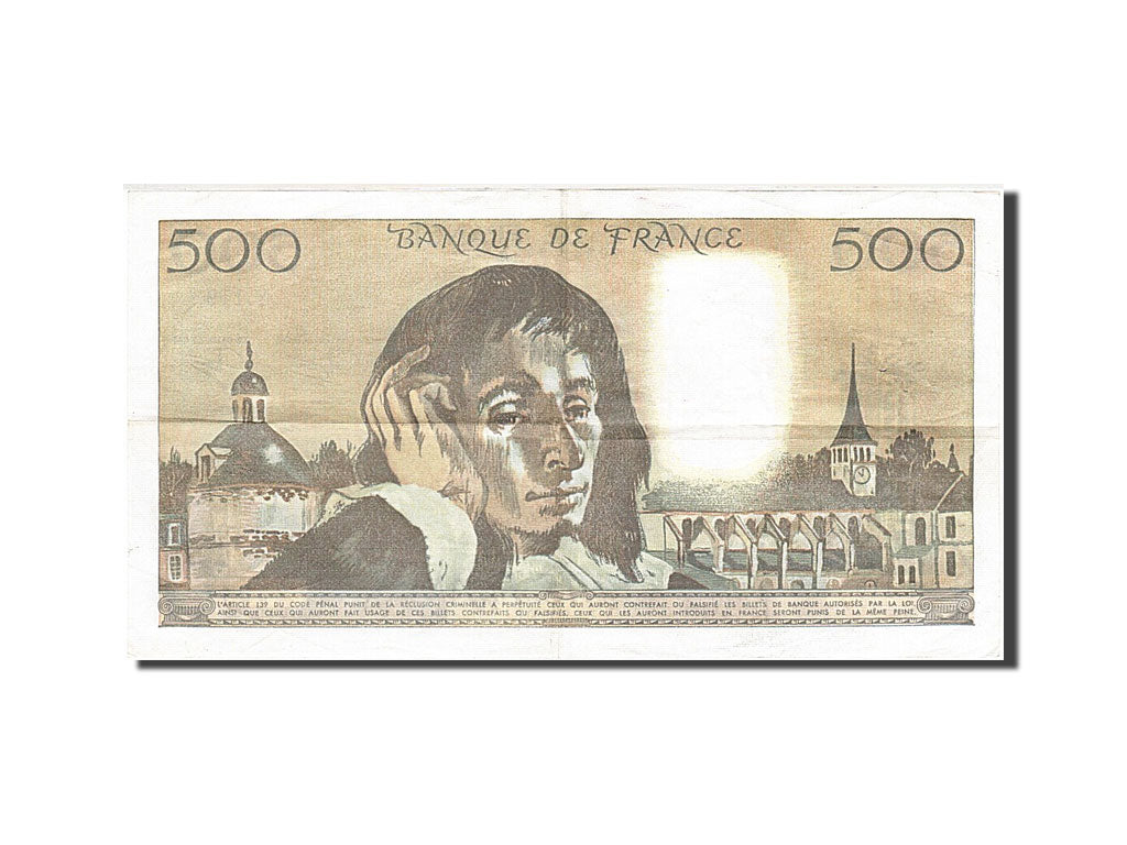 Francia, 500 Francs, 1968, KM:156e, 1980-09-04, BB, Fayette:71.22