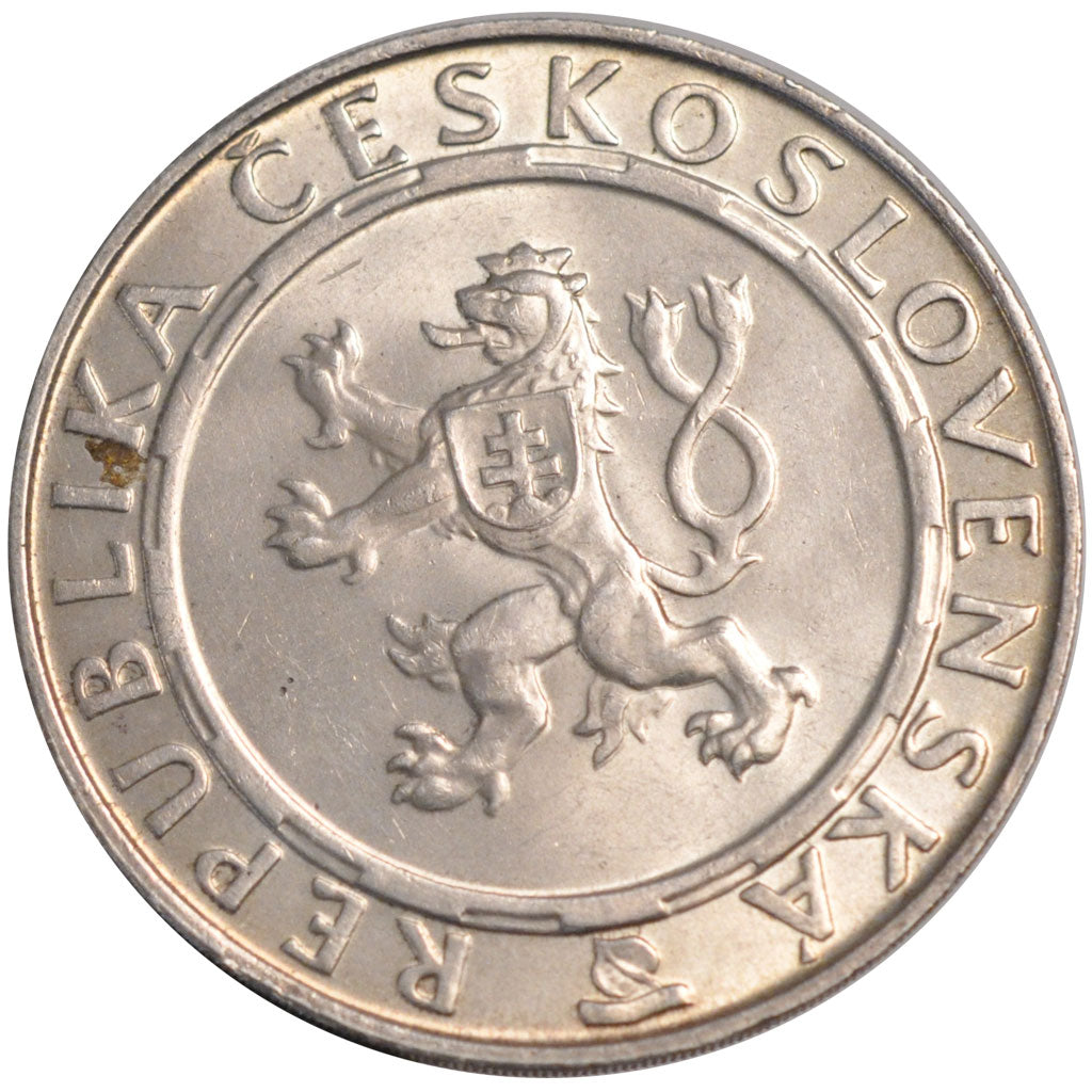 CZECHOSLOVAKIA, 100 Korun, 1955, KM #45, MS(60-62), Silver, 40, 24.27
