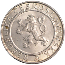 CZECHOSLOVAKIA, 100 Korun, 1955, KM #45, MS(60-62), Silver, 40, 24.27
