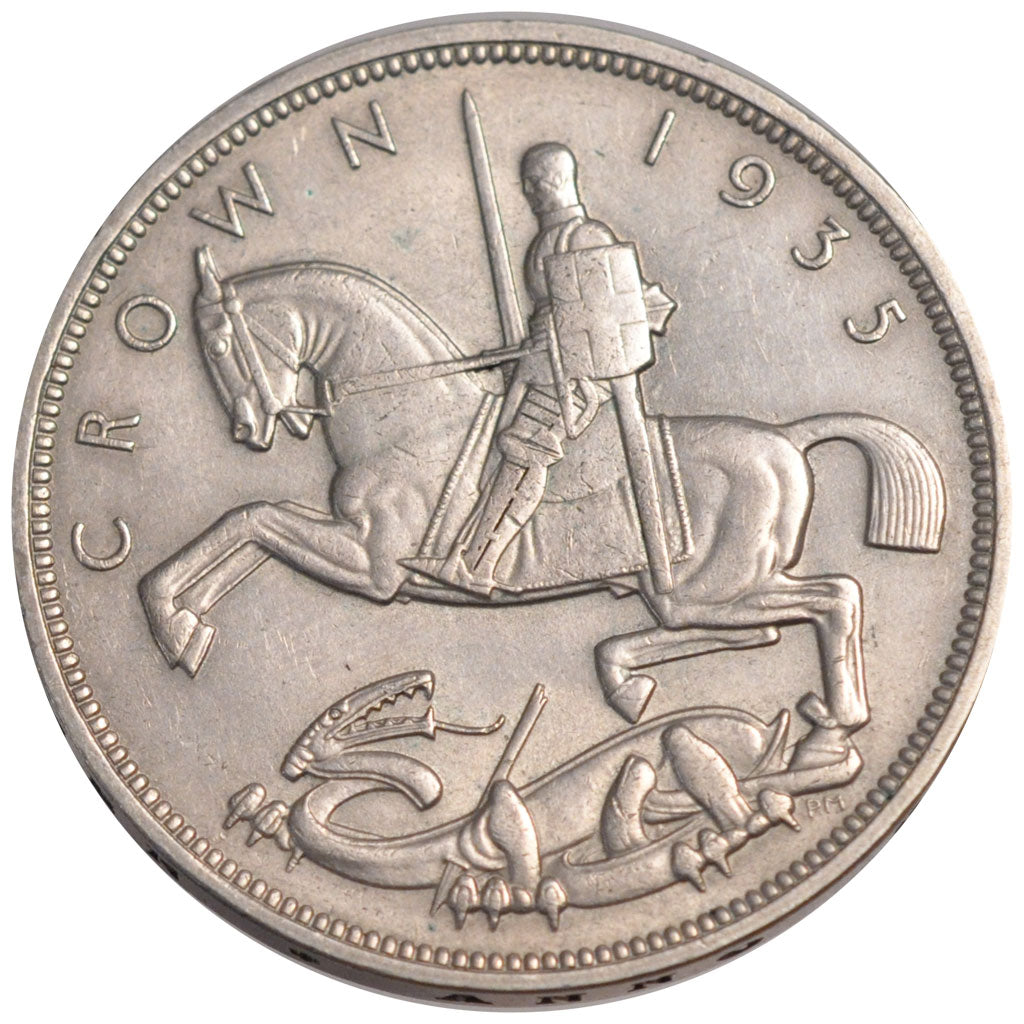 GREAT BRITAIN, Crown, 1935, KM #842, AU(55-58), Silver, 38.61, 28.25