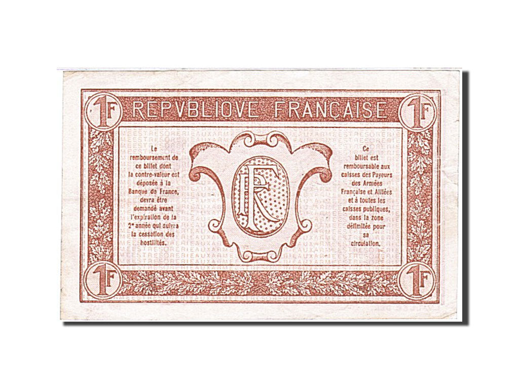 Banknote, France, 1 Franc, 1917, 1917, EF(40-45), Fayette:VF 3.13, KM:M2